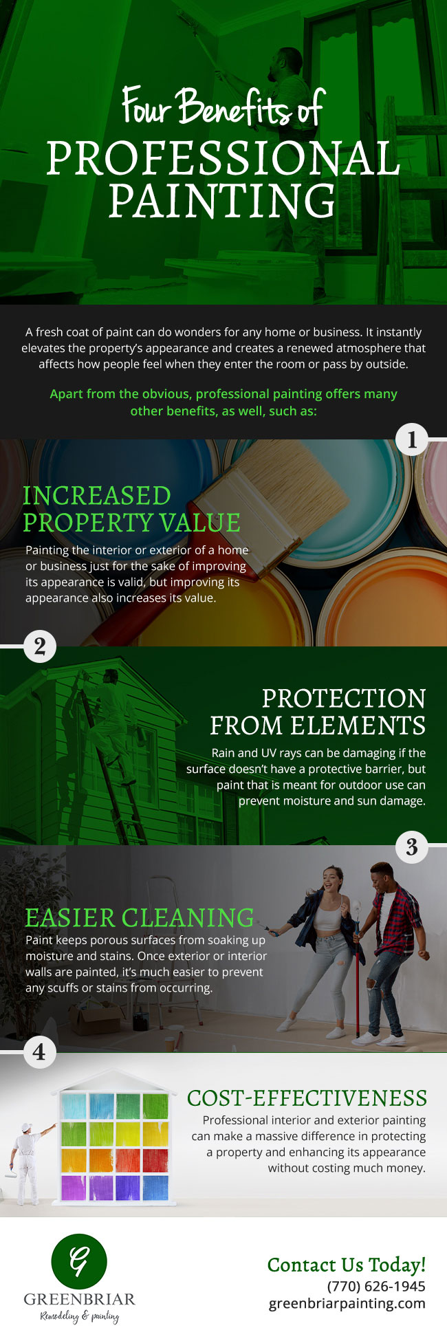 Four Benefits of Professional Painting